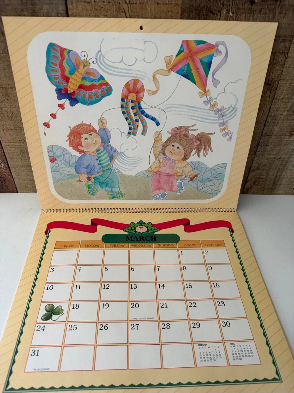 Vintage 1985 Cabbage Patch Kids 12-Month Calendar